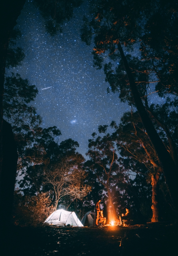 キャンプ場の星空