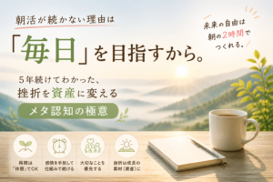 朝活が続かないと悩む人向けのアイキャッチ画像