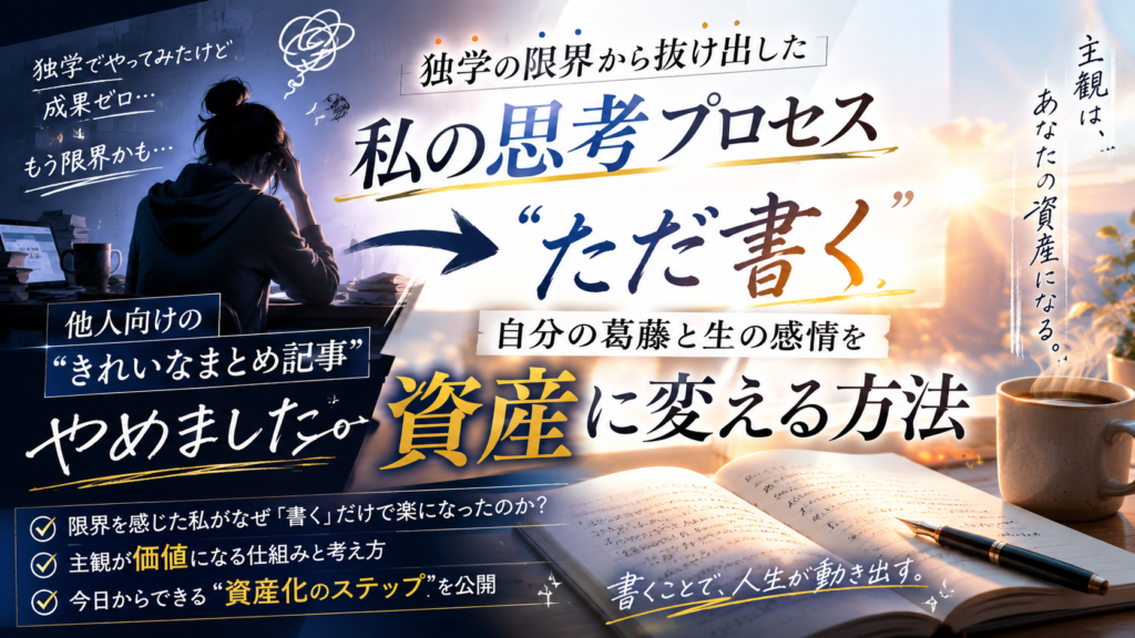 夜明け前の深く澄んだブルーモーメントの静かな青い光が差し込むミニマルな書斎。木製のデスクの上に、画面が完全に消灯したスマートフォン、数行の手書きメモが残された開かれたノート、上質な万年筆、うっすらと暖かい湯気が立ち上る陶器のマグカップが綺麗に並んでいる。