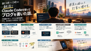 Claudeの有料プランを2アカウントから1つに減らし、浮いた余力をブログやSNSの発信回数に回すという考え方を表した図解